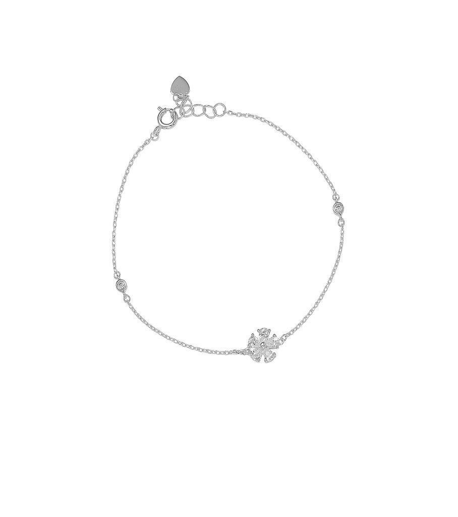 Small CZ Flower Bracelet