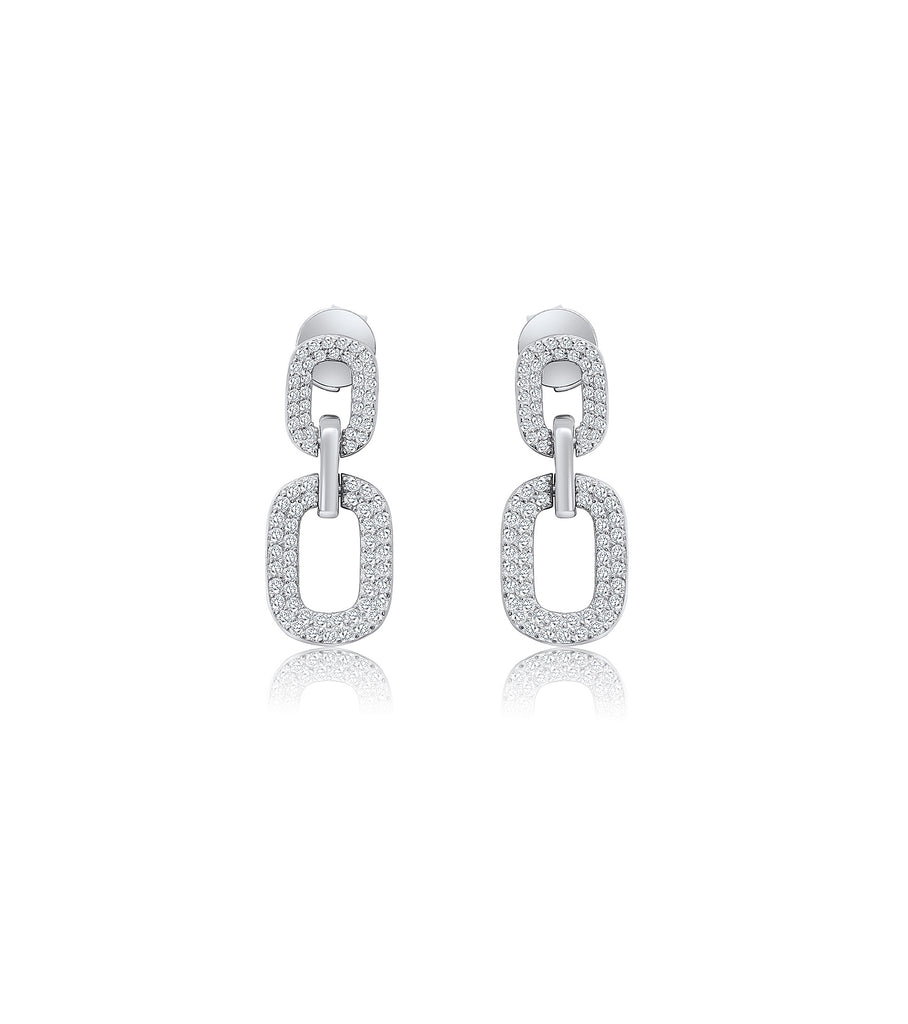 Iced Chain Links Earrings