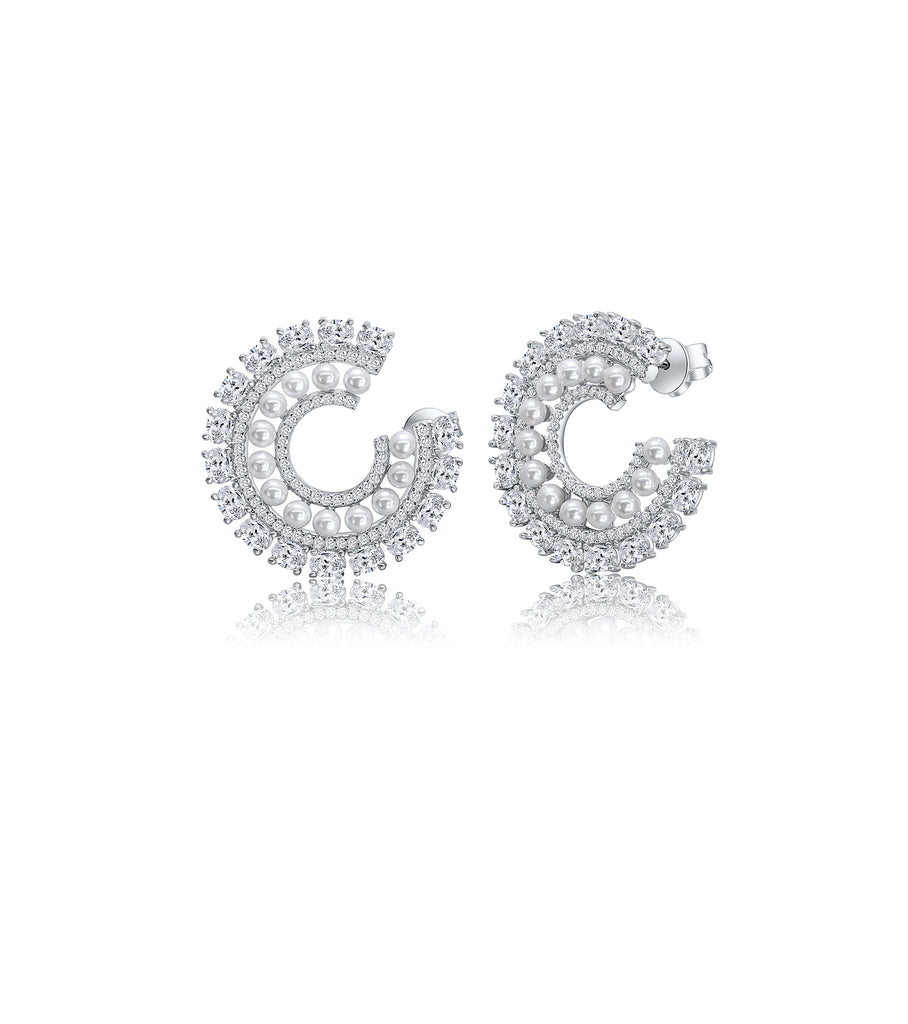 أقراط ديانا باللؤلؤ