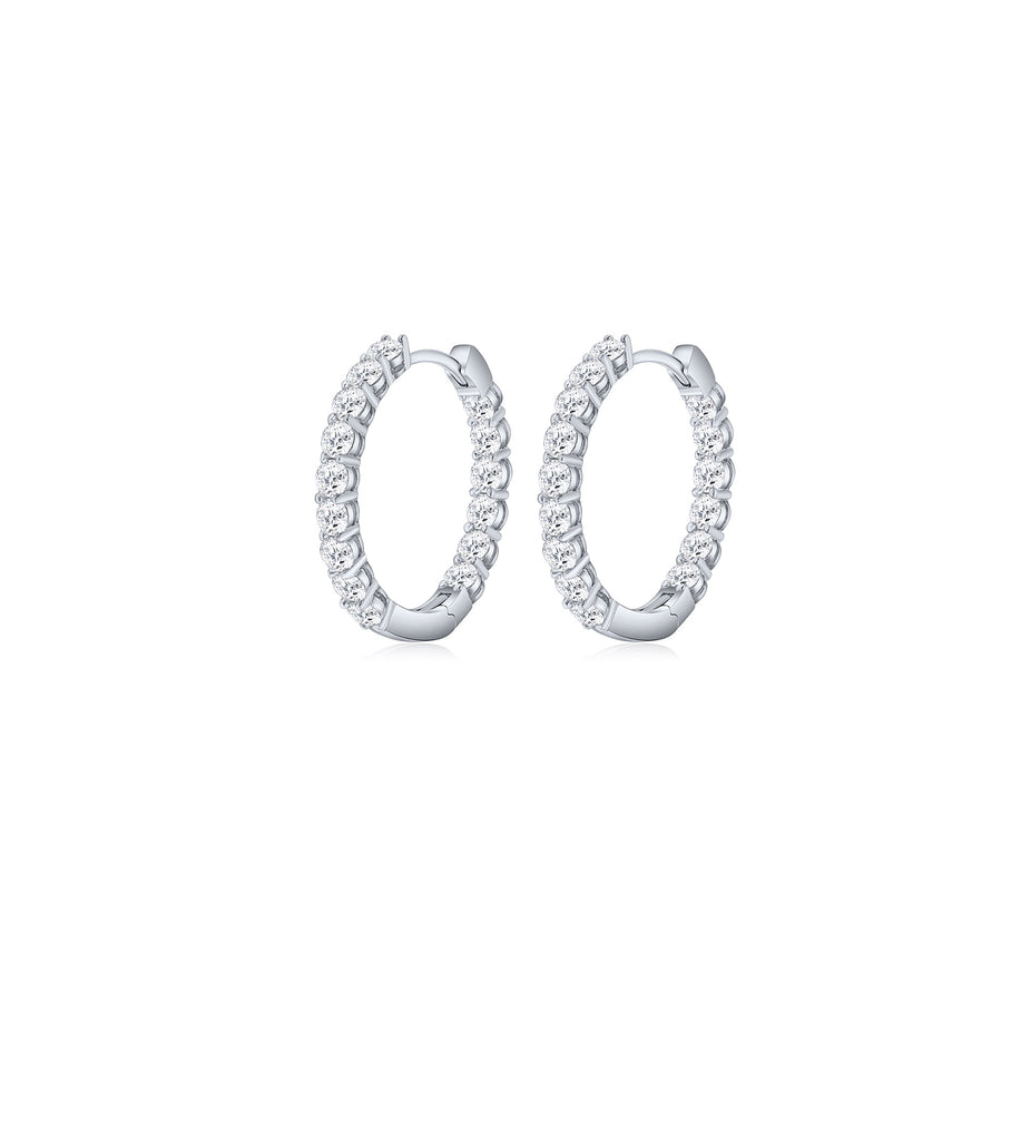 20MM Round Eternity Hoops