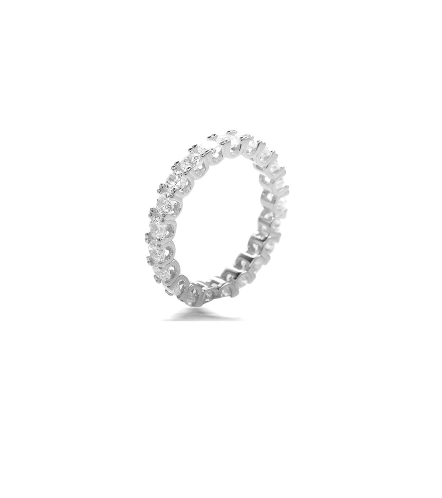 3MM Zircon Tennis Ring