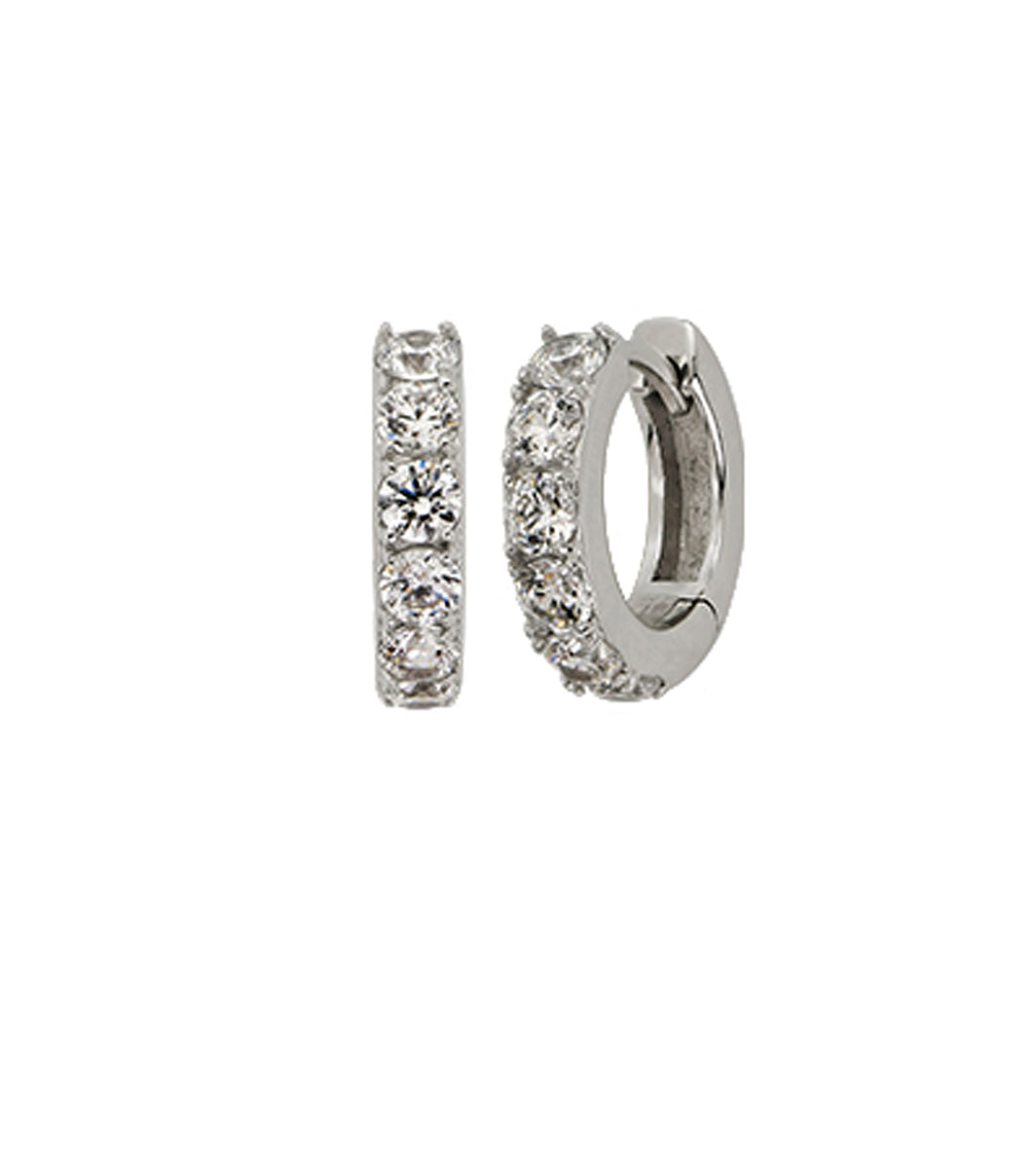 Big Basic Pave CZ Hoop Earring Aishas