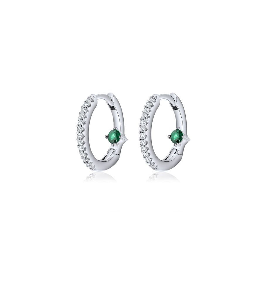 Green Drop Hoops