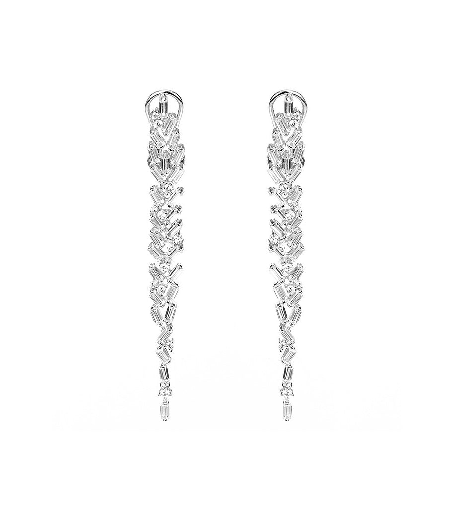 Baguette Cluster Dangle Earring