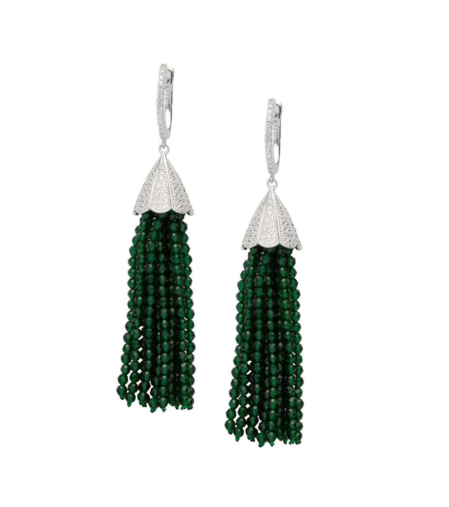 Green FWP Elegance Tassel Earring