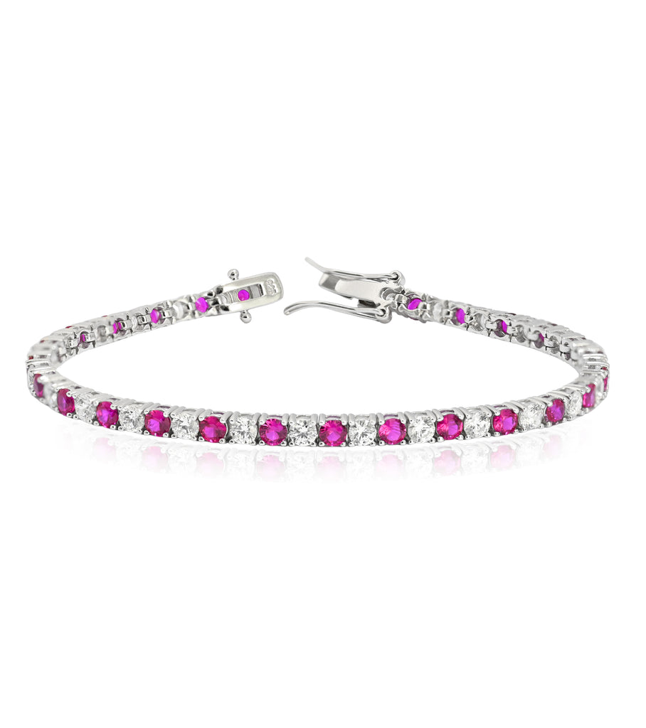 Tennis Bracelet Red Zircon Stone 3MM