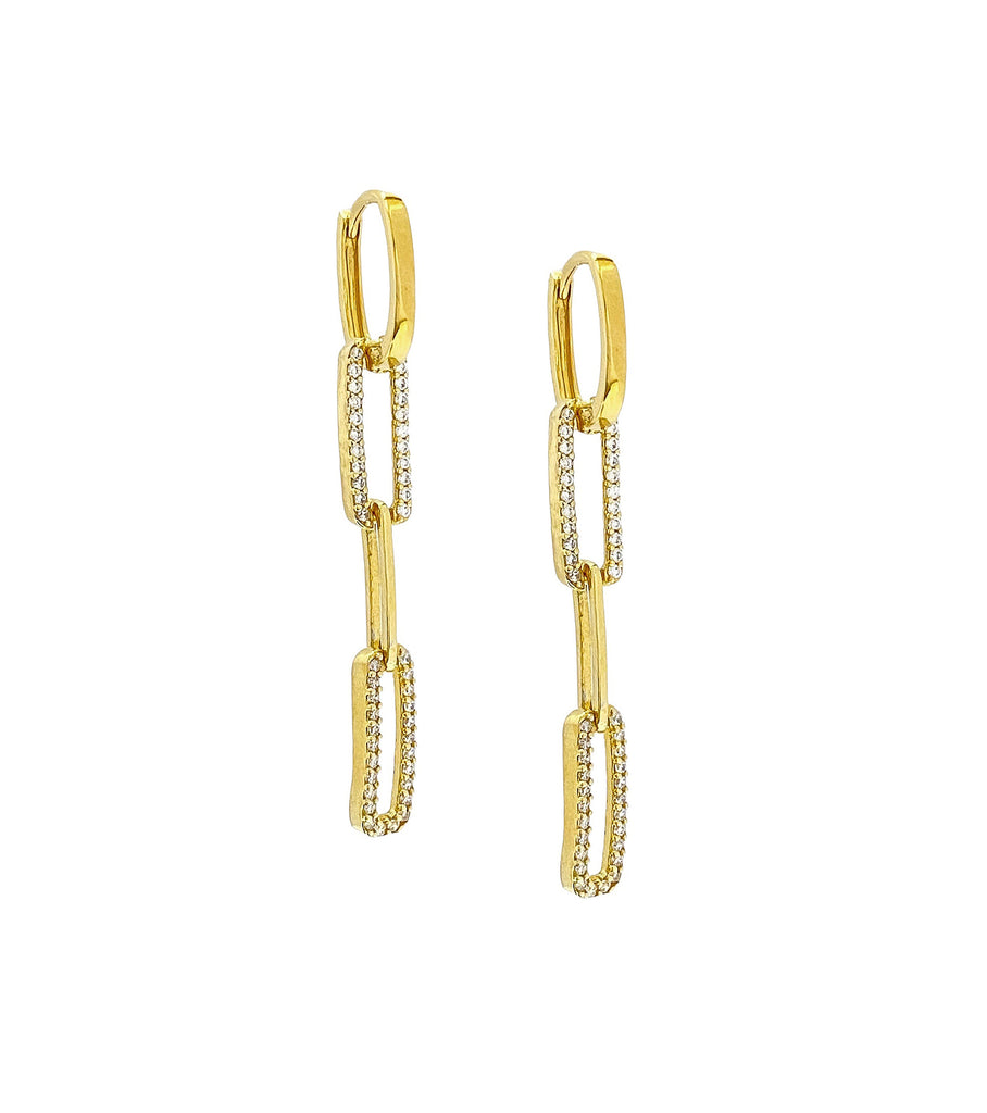 Sparkle Chain Hoop Earring E2680