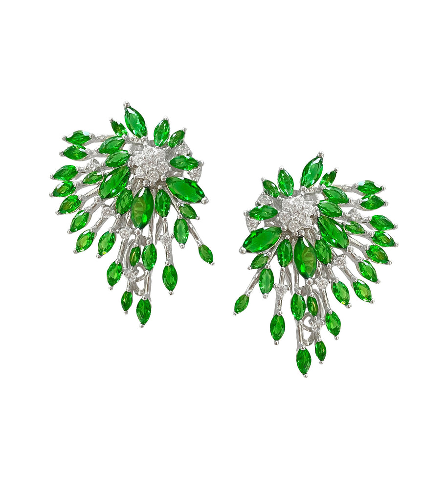 Earring Green Zirconia