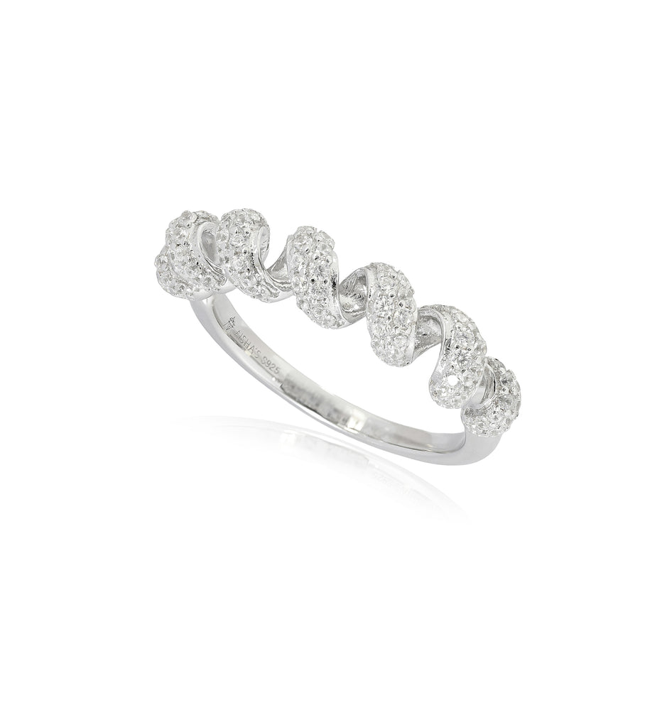 Spiral CZ Ring