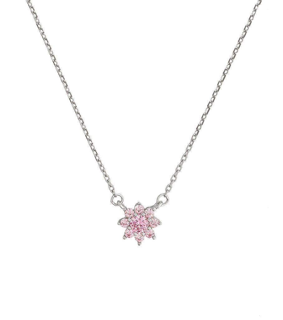 Mini Pink Flower Necklace