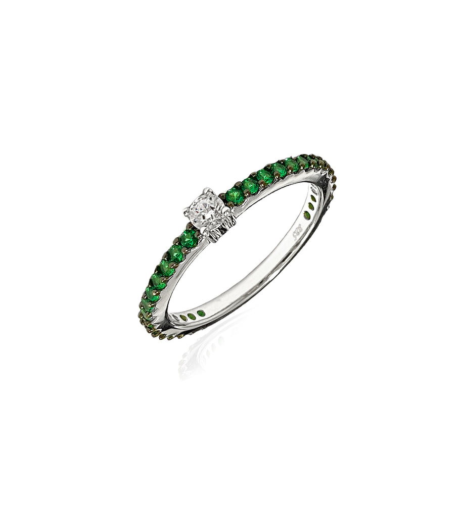 Thin Ring Green Zircon