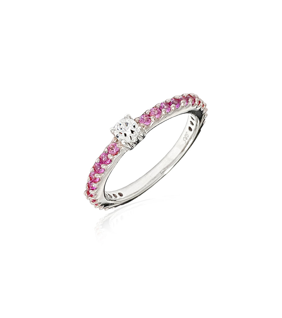 Thin Ring Pink Zircon