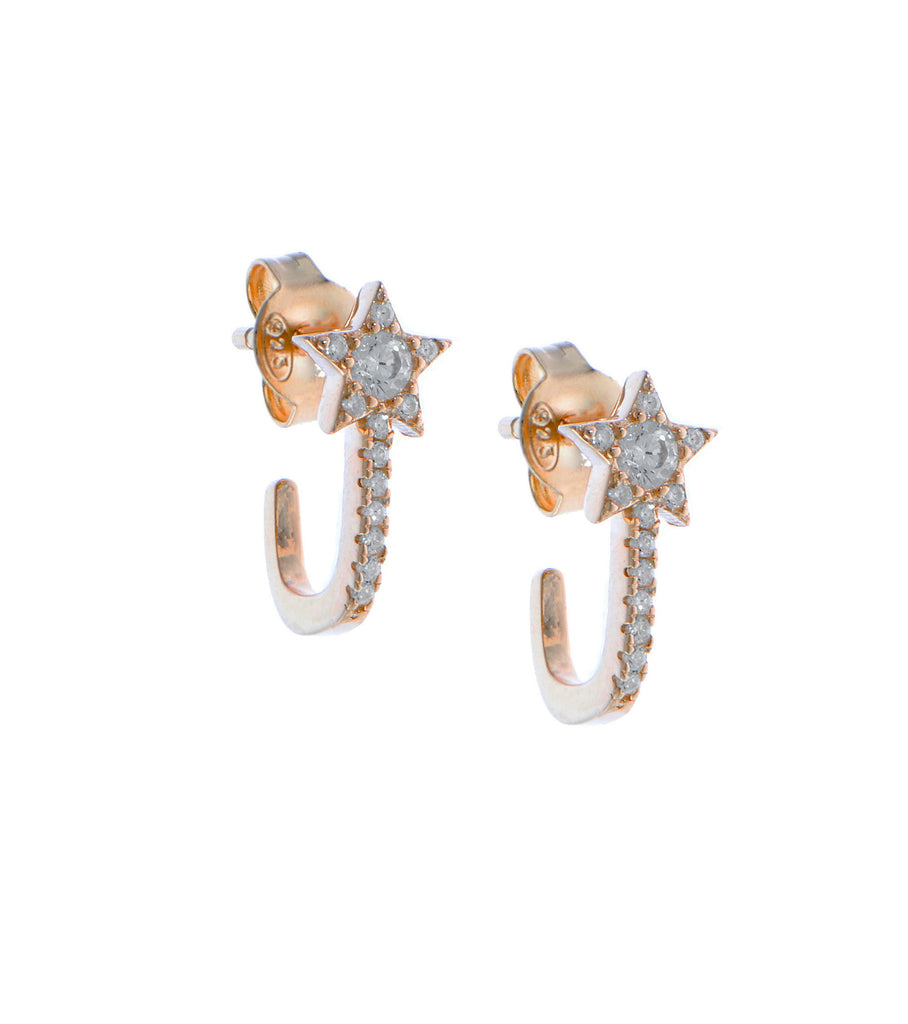 Star Semi Hoop Earring