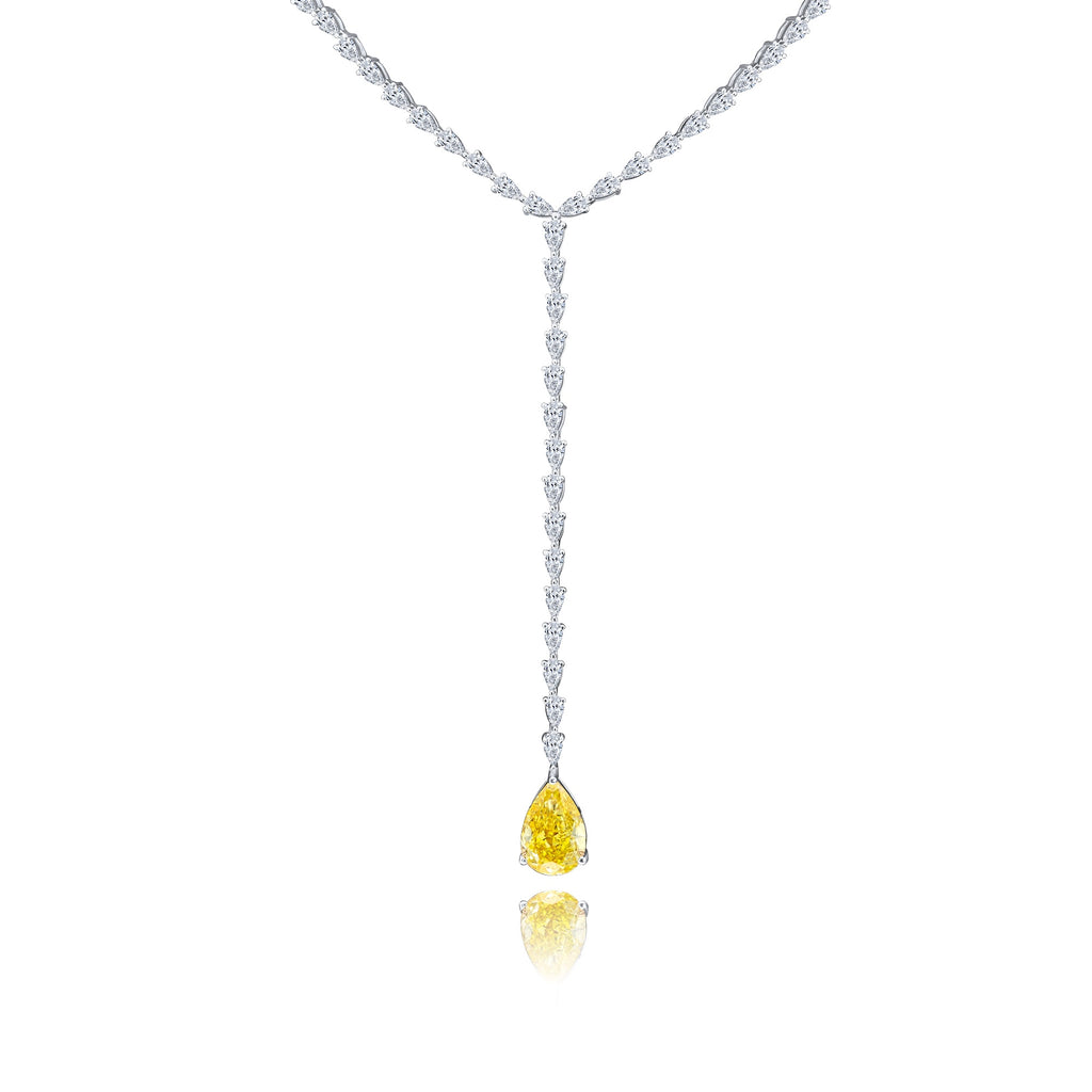 Necklace Drop Yellow Stone N3522