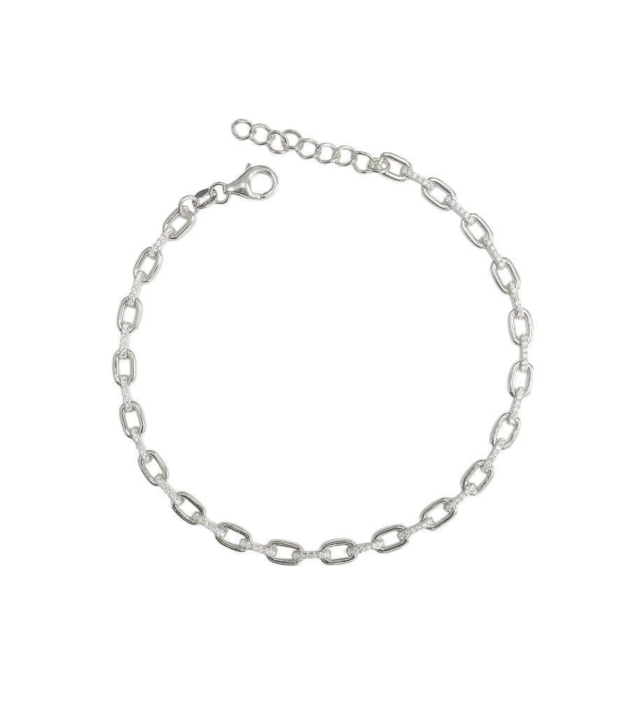 Cable Chain CZ Anklet