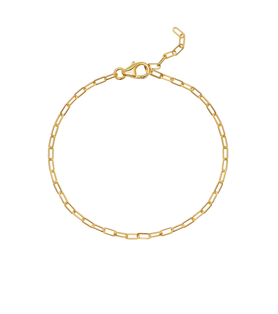 Mini Brass Paperlink Chain Anklet