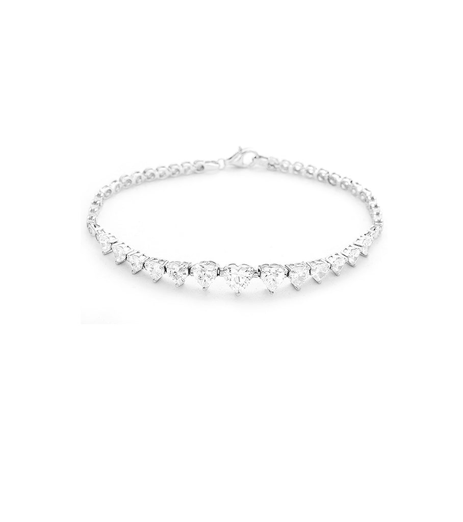 Graduating Heart CZ Bracelet