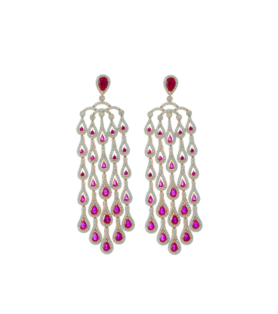 Colored Chandelier Earring