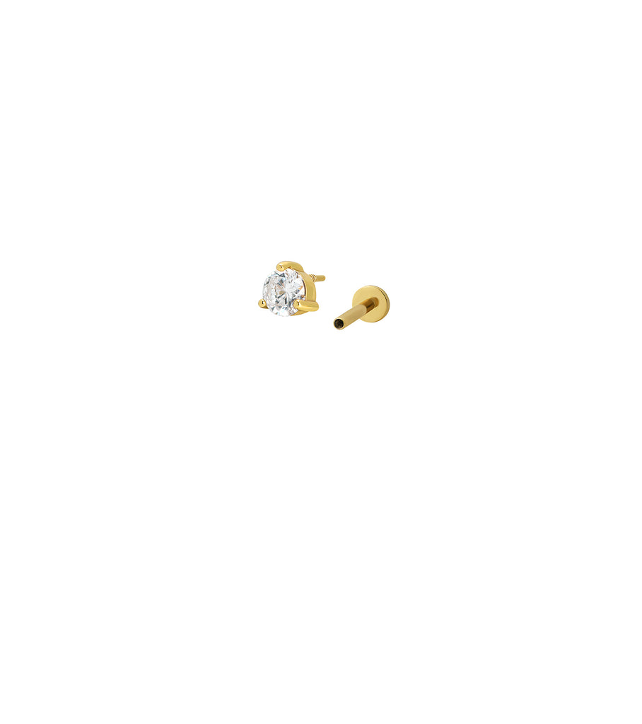 5MM Single Mini CZ Flat back Earrings