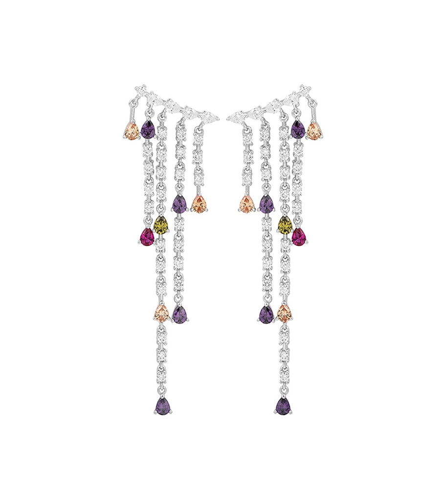 Dazzling multi-colored Dangle Earrings