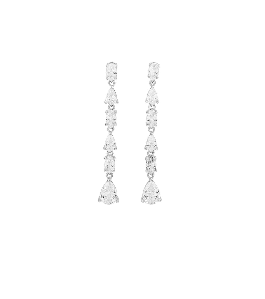 Oval and Pear Cut Dangle Earrings