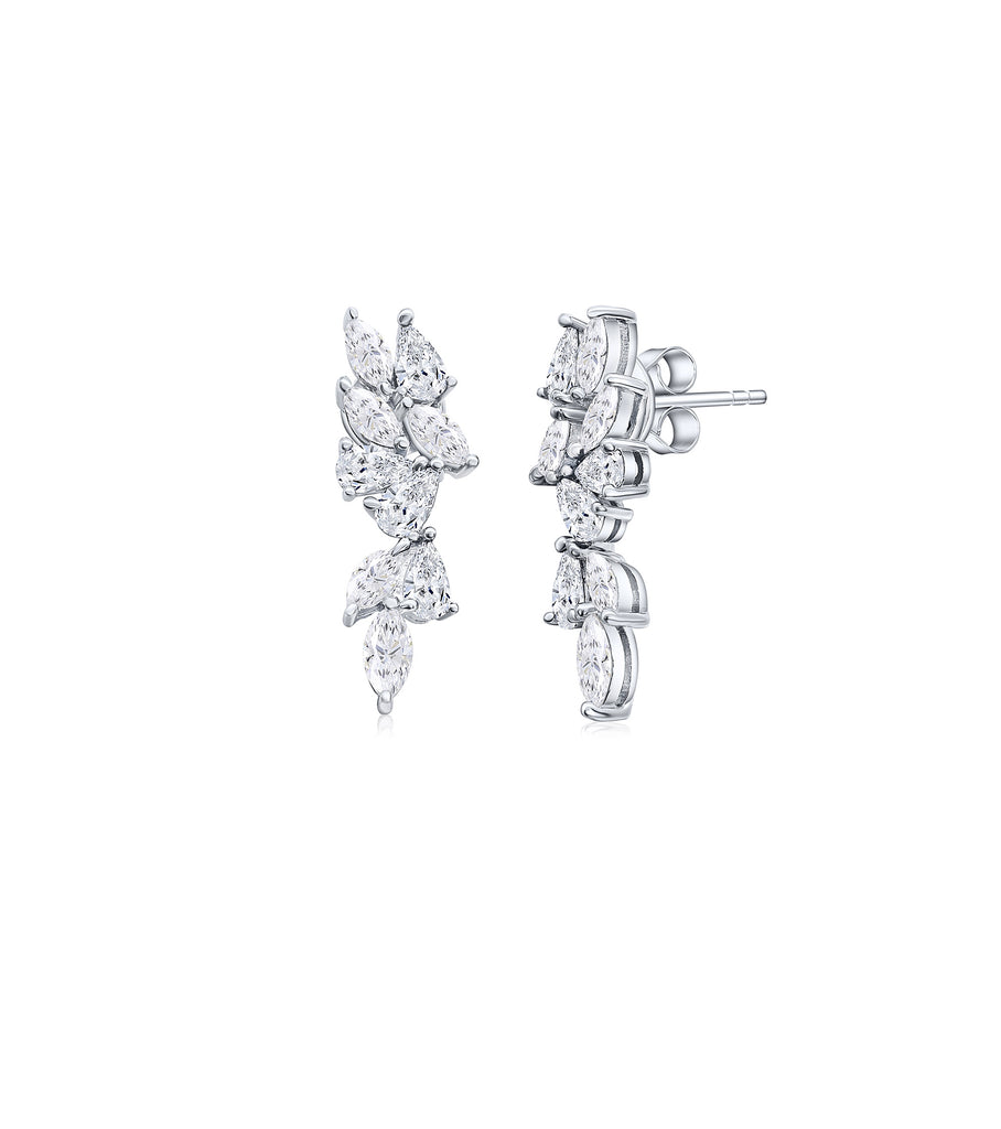 Marquise and Pear Leaflet Earrings