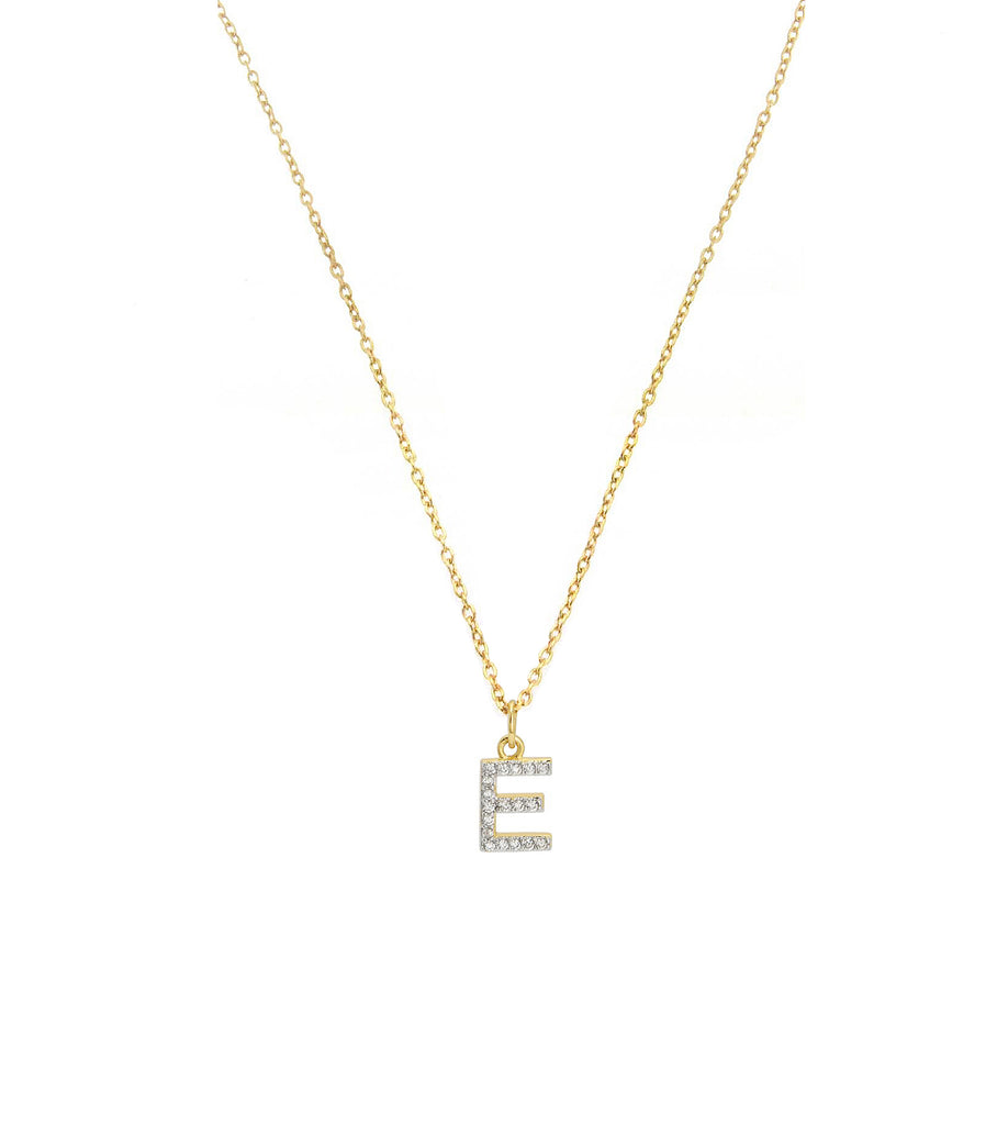 Initial Letter E Necklace