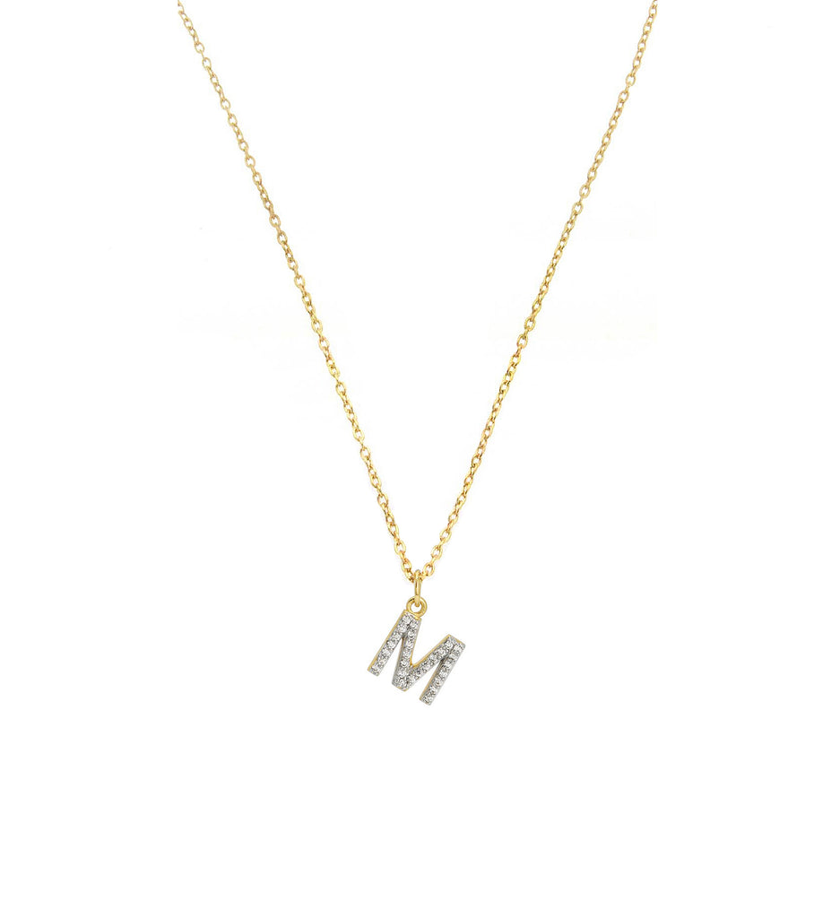 Initial Letter M Necklace