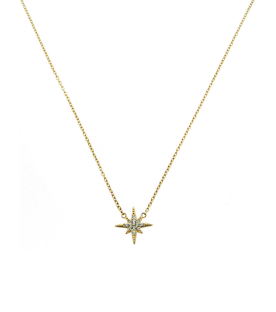 Pave Starburst Necklace N2950