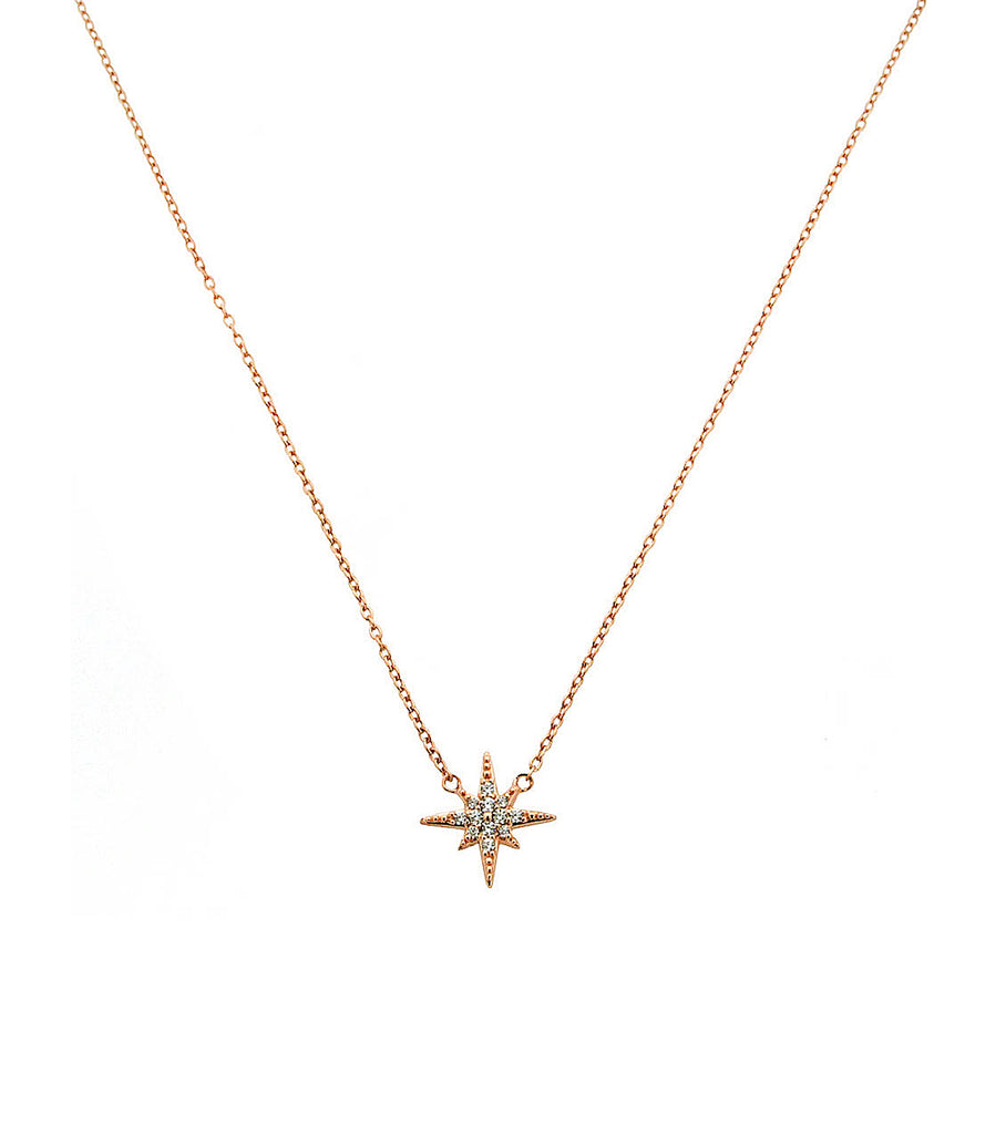 Pave Starburst Necklace N2950