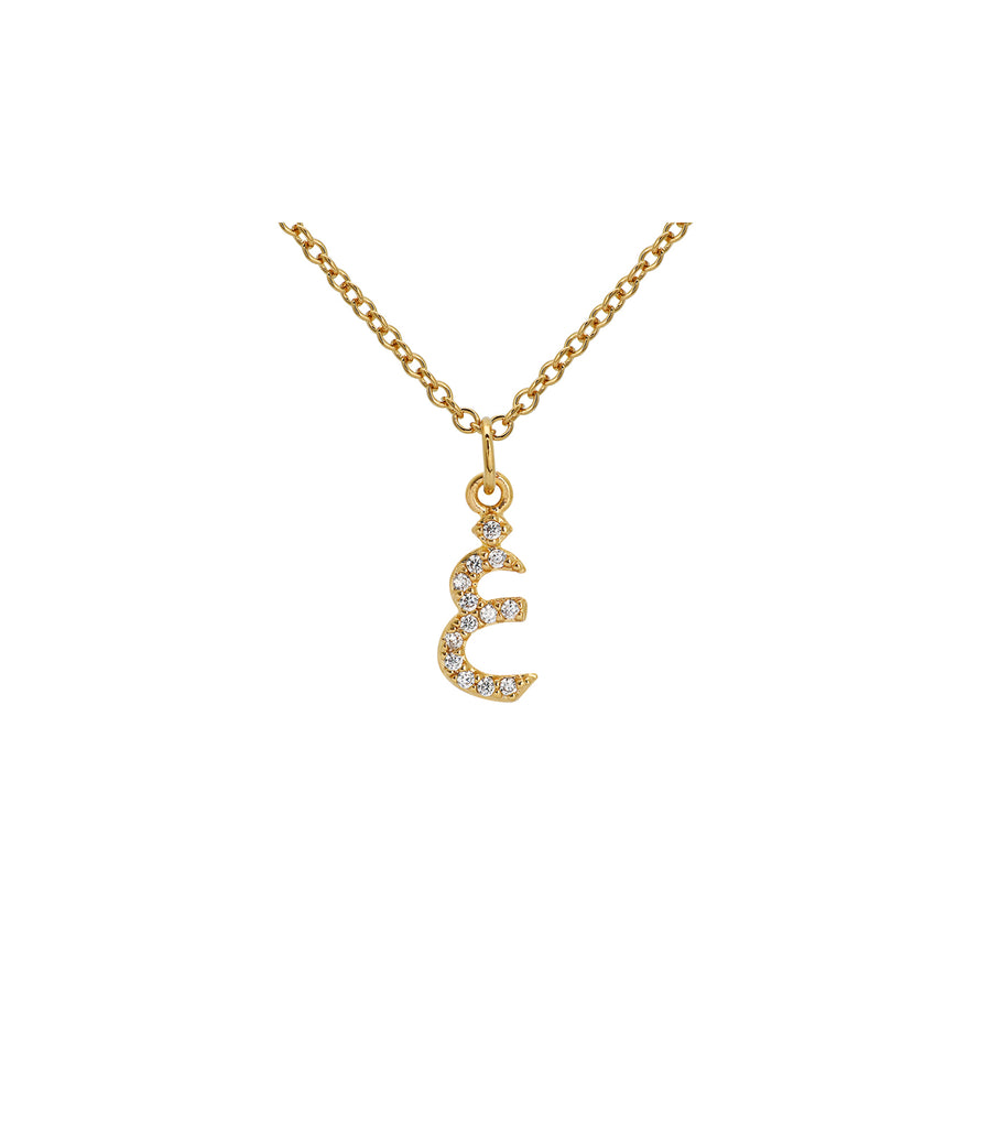 Arabic Letter Ghain Charm Necklace