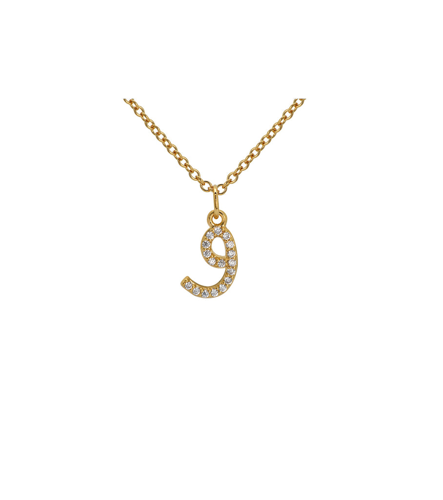 Arabic Letter Waw Charm Necklace