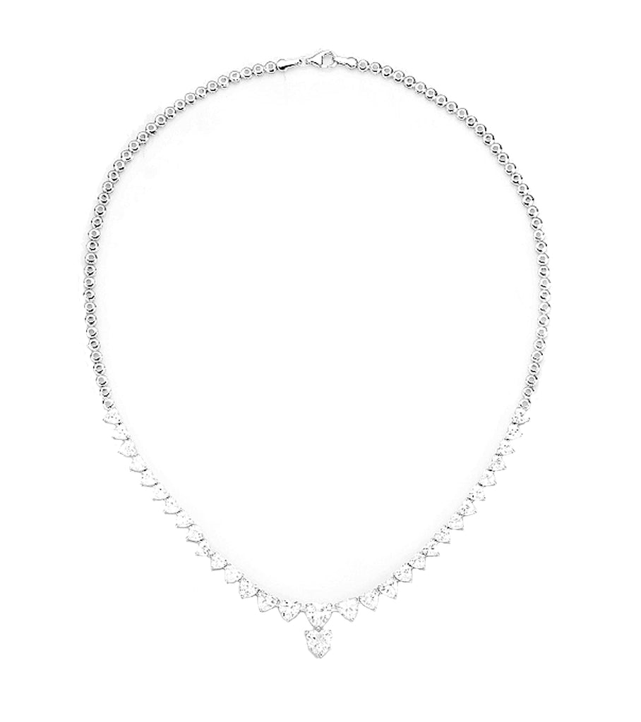 Graduating Heart CZ Necklace