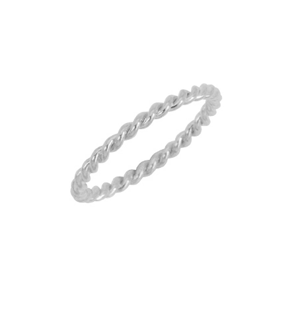 Twisted Bar Full Stacking Band Ring
