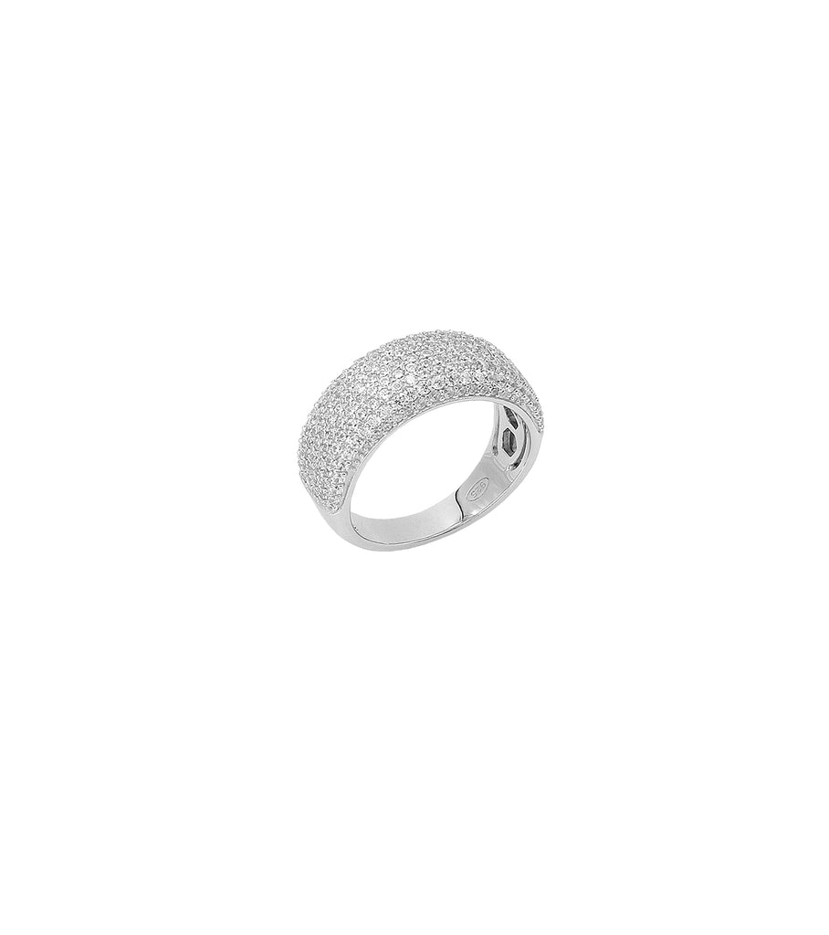 Wide Pave CZ Ring