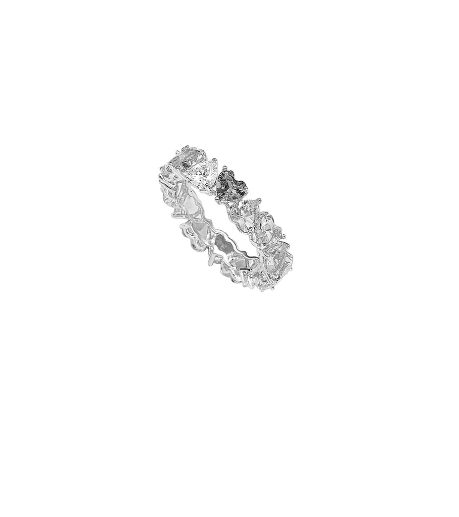 Eternity Heart CZ Ring