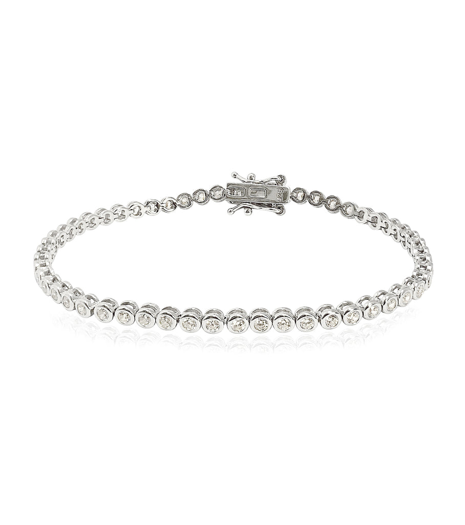 2MM Bezel Set Tennis Bracelet