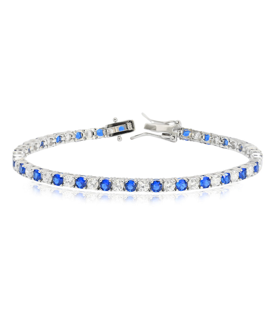 Tennis Bracelet Blue Zircon Stone 3MM