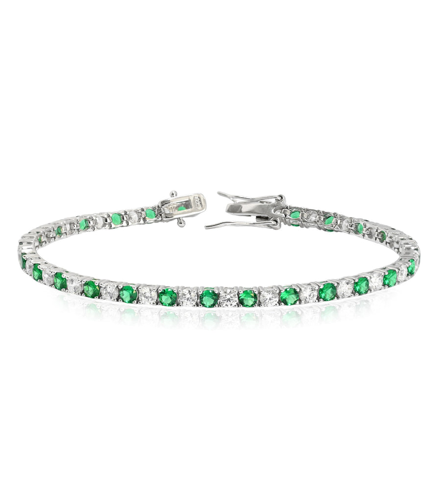 Tennis Bracelet Green Zircon Stone 3MM