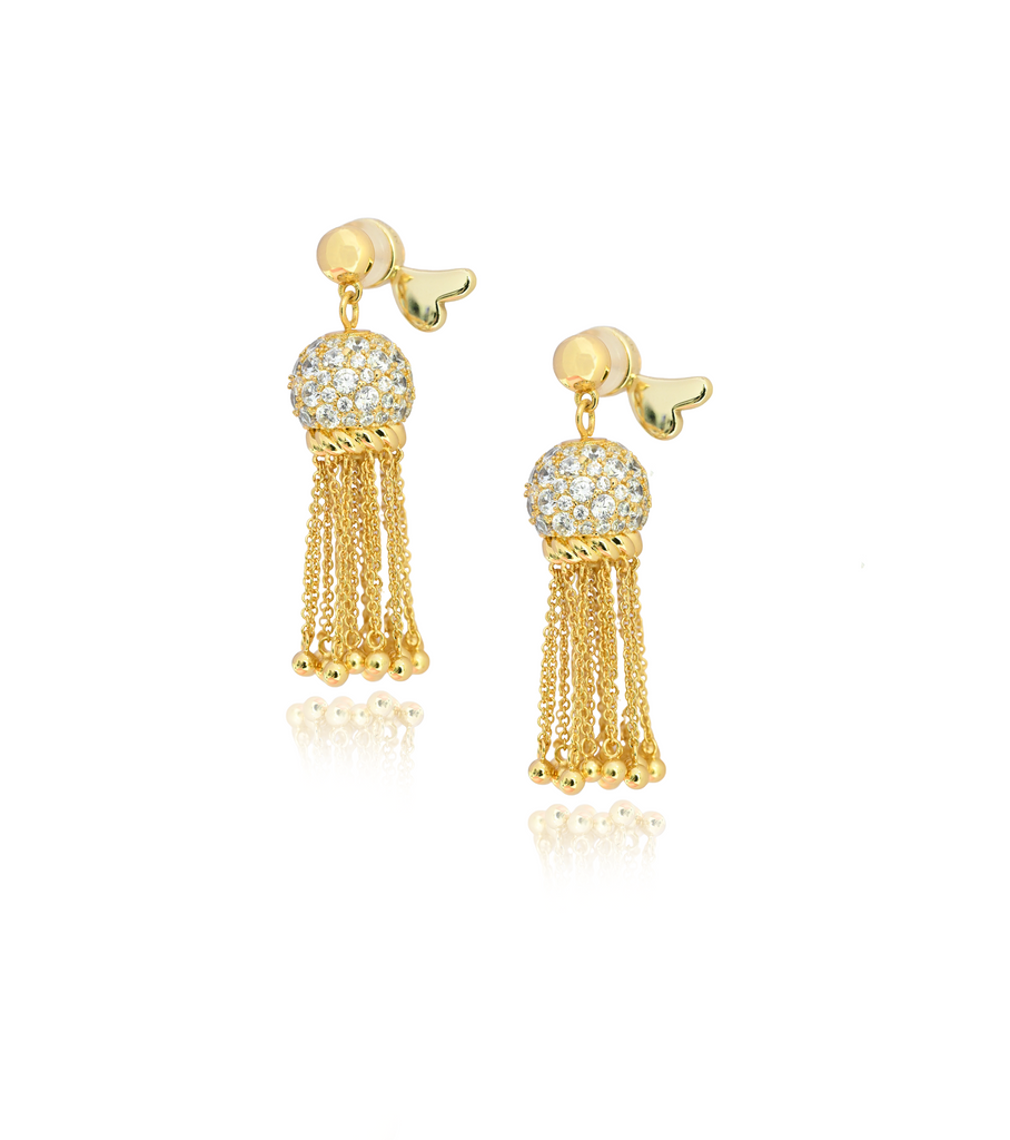 Brass Tassel Earring