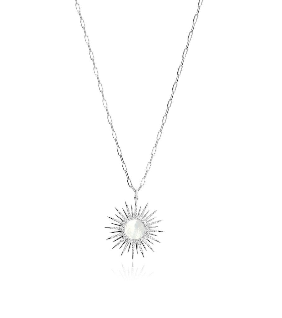 Paperclip Sunburst Long Necklace