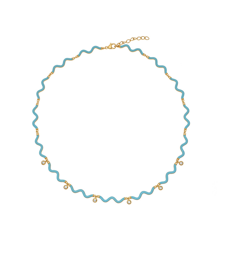 Light Blue Enamel Joy Necklace