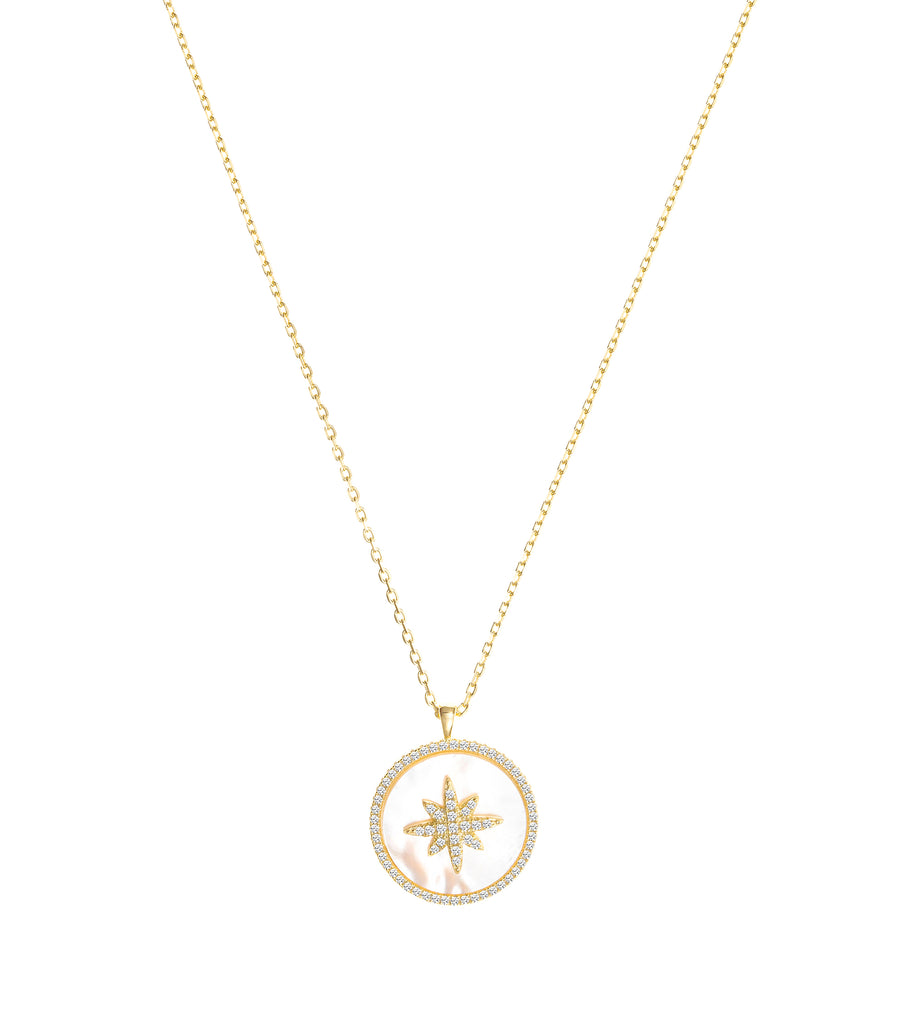 MOP with North Star CZ Necklace