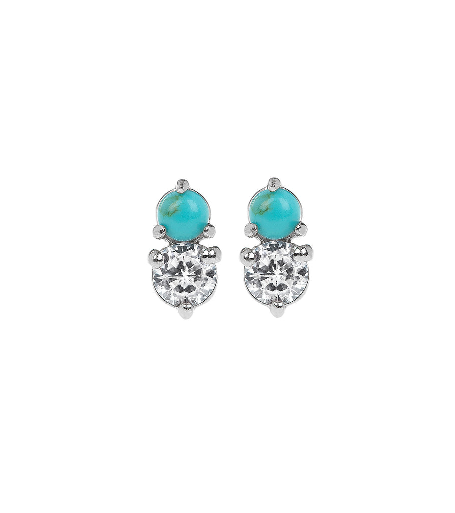 Turquoise Glittered Studs