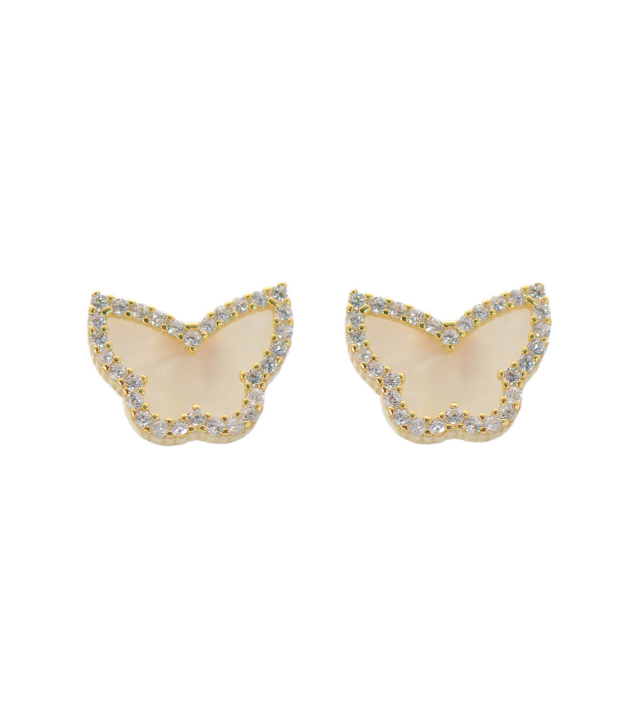 Mother of Pearl Butterfly Studs