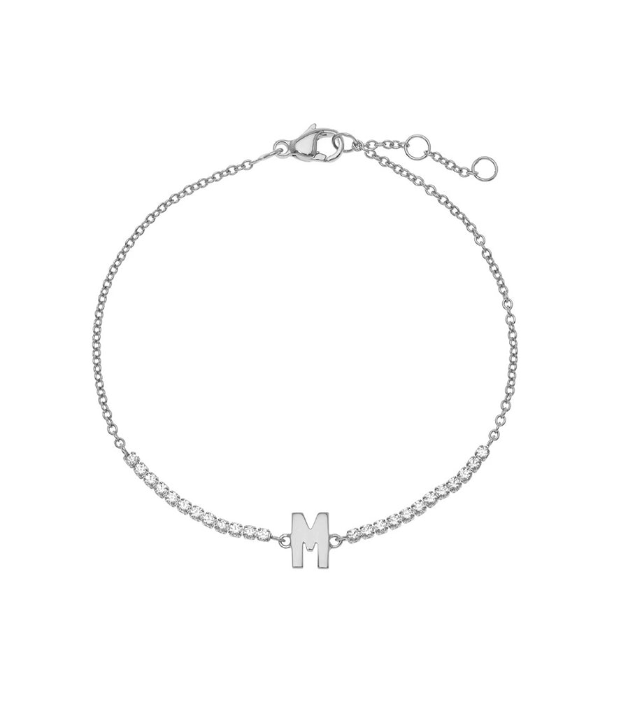 Letter M Tennis chain Bracelet