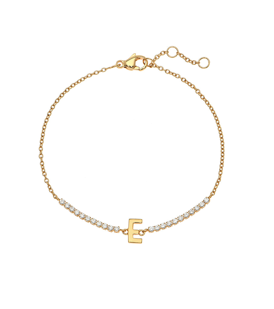 Letter E Tennis chain Bracelet