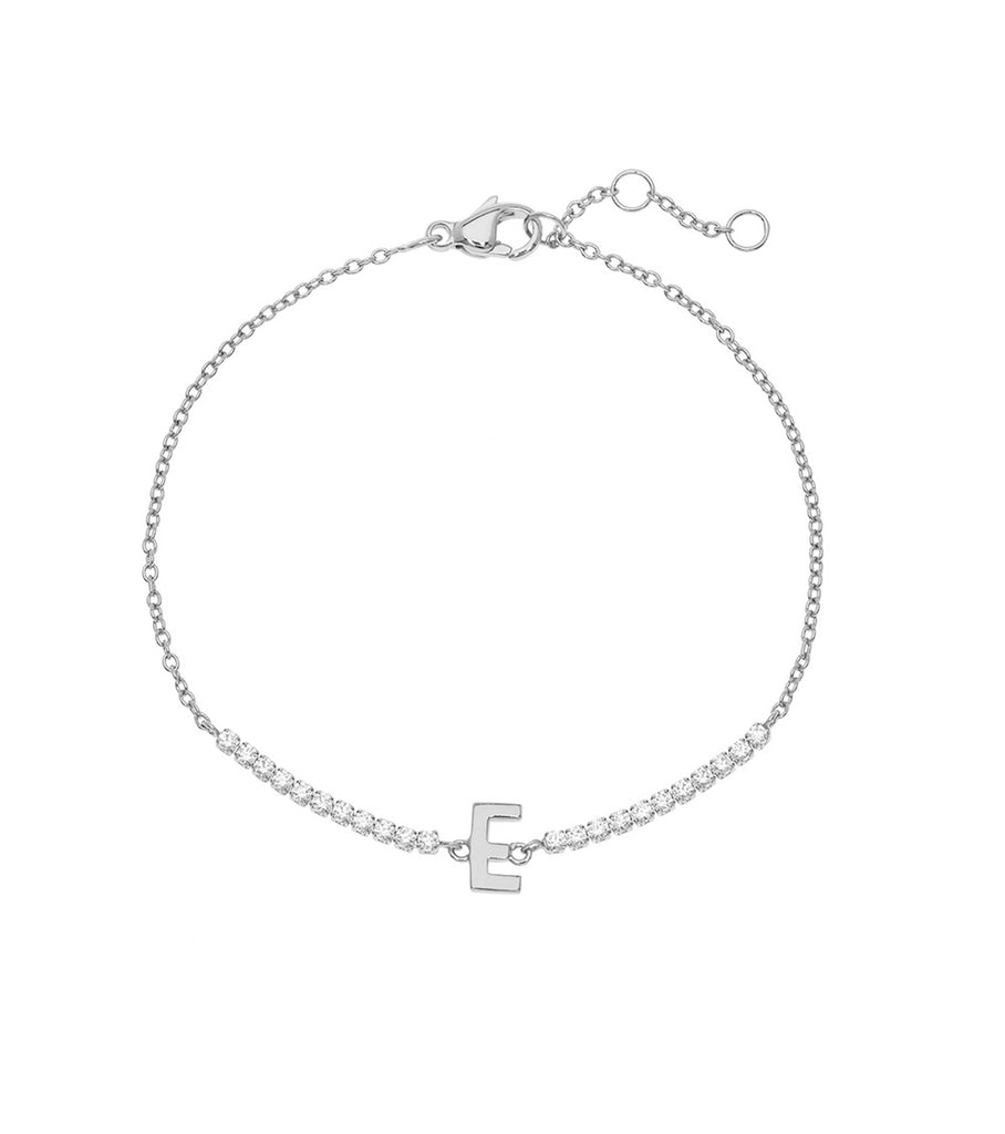 Letter E Tennis chain Bracelet