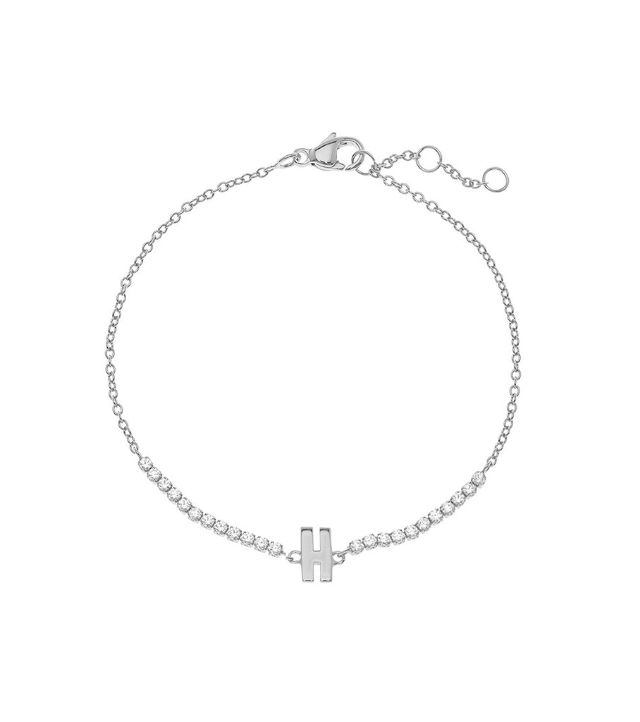 Letter H Tennis chain Bracelet