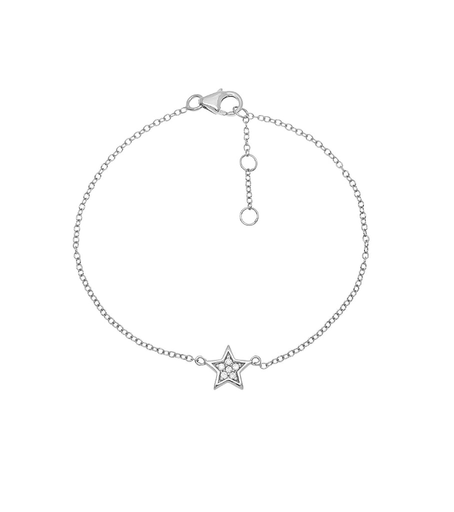 Single Pave Star Bracelet (8 mm)